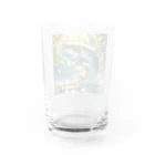 creatoonのアロワナのジャンプ Water Glass :back