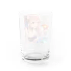 推しの美少女とアイドルの金魚と浴衣姿の女の子 Water Glass :back