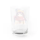 推しの美少女とアイドルのマフラー姿の照れ屋な女の子 Water Glass :back