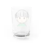 まめ大福の髪色自在な女の子（ツインお団子） Water Glass :back