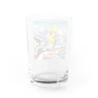 Paonのズーのオカメインコと山景色 Water Glass :back