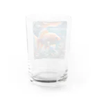アートフル・メッセンジャーの金運招福金魚様 Water Glass :back