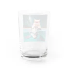 猫と紡ぐ物語のイルカと猫が海を共に泳ぐ異種間の絆が存在 Water Glass :back