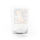 ドット絵ねこさんの読書猫さん Water Glass :back