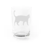 Teatime ティータイムの黒猫は見ていた　ねこ Water Glass :back