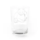 どうぶつやのサッカーボールと猫 Water Glass :back