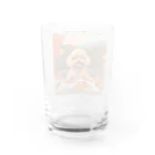 ワンちゃん大好きの秋を楽しむトイプードル Water Glass :back