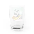 gigaグッズの滑り台で遊ぶ折り紙パンダ Water Glass :back