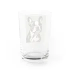 katamimi_ns_kawashimaのヴィンテージ風フレンチブルドッグ Water Glass :back