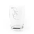 taki・ショップの龍【白黒】 Water Glass :back