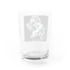neko-hiroshiのやる気のらいおんさん Water Glass :back