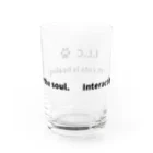 ぱんだまんのI LOVE CAT !（黒） Water Glass :back