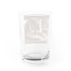 クロスクリエイティブのパンを焼いているトラ Water Glass :back