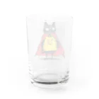 Lapis SHOPの黒猫ヒーロー Water Glass :back