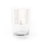 masaのドアの前で待っている猫 Water Glass :back