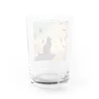 スウィート・アニマル・アートのクール黄昏れ猫ちゃん Water Glass :back