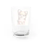 サボのドッグショップのふわふわなチワワ Water Glass :back