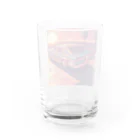 pari2のサンセットカー　ドット Water Glass :back