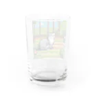 masaのガーデンで日向ぼっこしている猫 Water Glass :back