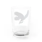 Asahi@水墨画アートの涼やかに空を泳ぐペンギン Water Glass :back