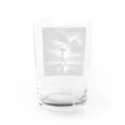 たこ焼きの傘を差す男 Water Glass :back