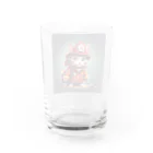 だんのんの 超キュートな消防士猫 Water Glass :back