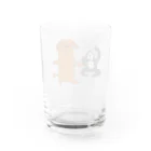 子供の言い訳の犬とゴリラ Water Glass :back