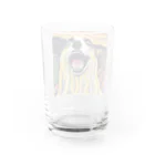 Rabbitのアート風！犬ちゃんの叫び！ Water Glass :back