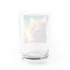 ロマンティックの何かを眺める猫のグッズ Water Glass :back