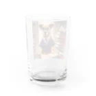 me-tooの知識欲旺盛なわんちゃん Water Glass :back