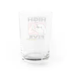 walkiesのハイタッチ！トイプードルシルバー Water Glass :back