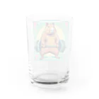 カピパーラ🐻のバーベルをしてるカピバラ♪ Water Glass :back