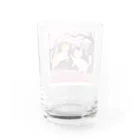 Shironekokuuの桜で遊ぶ犬と猫 Water Glass :back