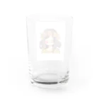 moanaの水彩画　花冠の少女 Water Glass :back