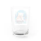 りんりんの可愛いシロクマちゃんショップ　かわいいよ！の池にいる白くま Water Glass :back