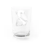 そうえんショップのモノクロームハシビロコウ Water Glass :back