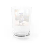 jkmurataの運動大好きなおしゃれネコ Water Glass :back