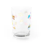 もふもふ堂のギリシャ神話好きへ！、かわいい１２（１３）星座のデザイン Water Glass :back