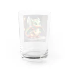 supportの可愛い金運上昇竜 Water Glass :back