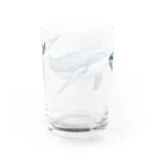 まみおデザインのwhale of a time　素晴らしい時 Water Glass :back