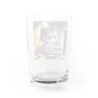 ARIES-TEREAの仕事中のかわいい猫 Water Glass :back