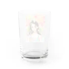 🌼*ﾟがーべらめらん*ﾟ🌼の黒髪少女と花 Water Glass :back