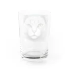 にゃんこーねこのドアップ猫 Water Glass :back