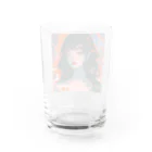 私の考える世界の独特な色彩画　鮮やかな女性 Water Glass :back