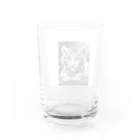 rentorataの可愛いホワイトタイガー Water Glass :back