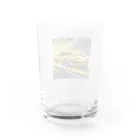 Try Anythingのイエロー スポーツカー コレクション Water Glass :back