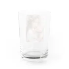 AQUAMETAVERSEのバラの花束と女性　なでしこ1478 Water Glass :back