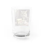 だんのんのサンドイッチでランチする猫 Water Glass :back