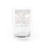 💖Hinako💖のドック　ボクシング　チャンピオンシップ Water Glass :back