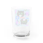 sara nerdの黒猫　2匹 Water Glass :back